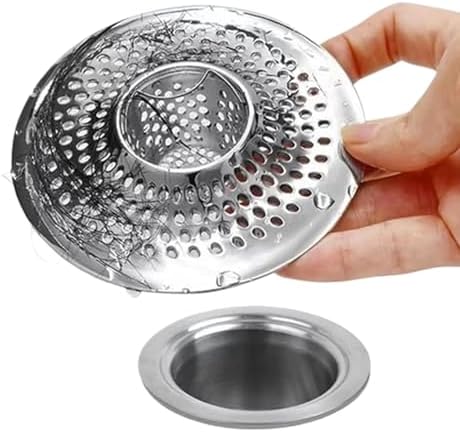Sitko odpływowe ze stali nierdzewnej z łapaczem włosów 11,5 cm