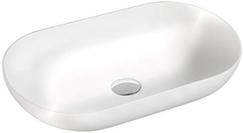 Biała błyszcząca umywalka nablatowa Bernstein 54 cm