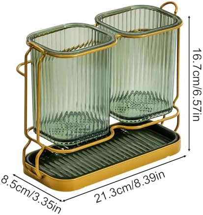 Stojak na szczoteczki i maszynkę do golenia biały